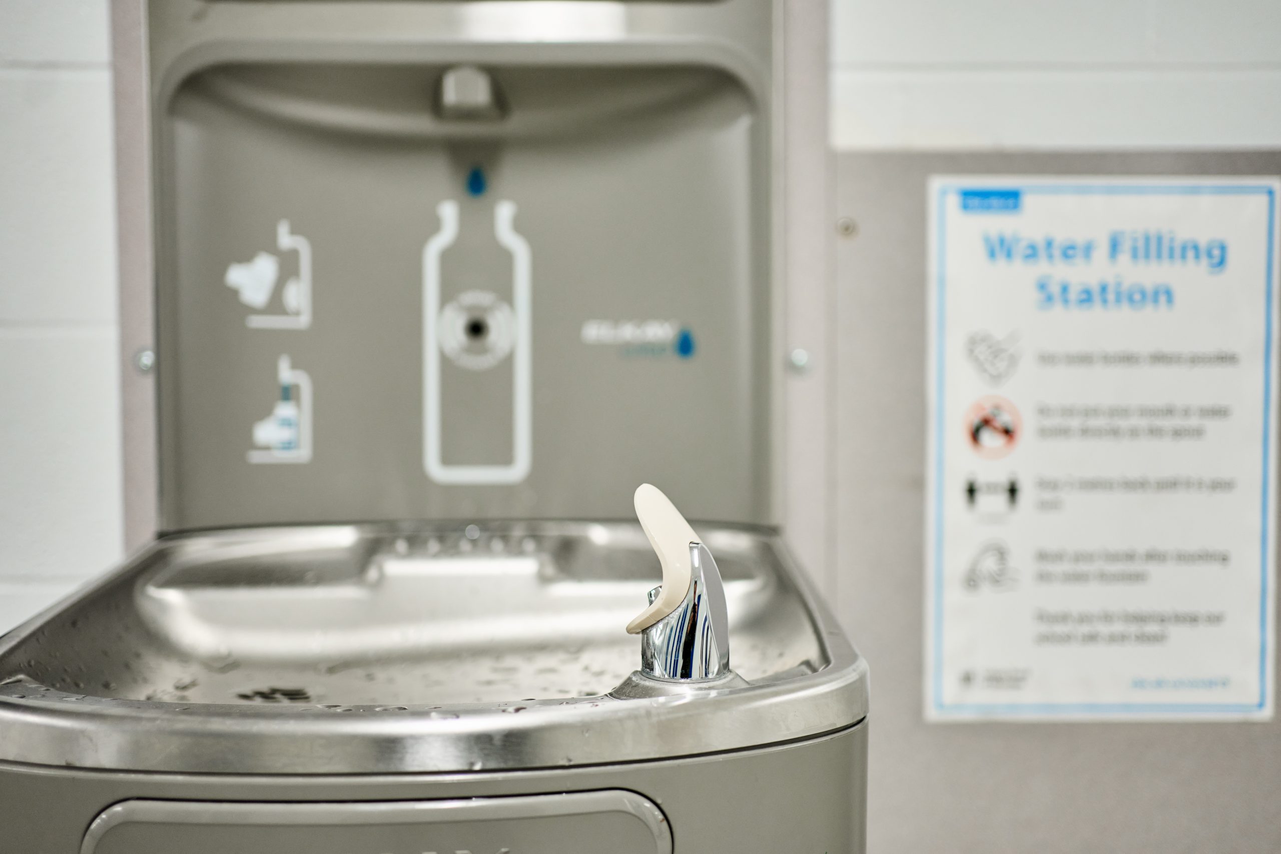 Water dispenser in a school
